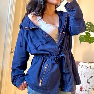 St. John's Bay Navy Drawstring Utility Jacket - Women's